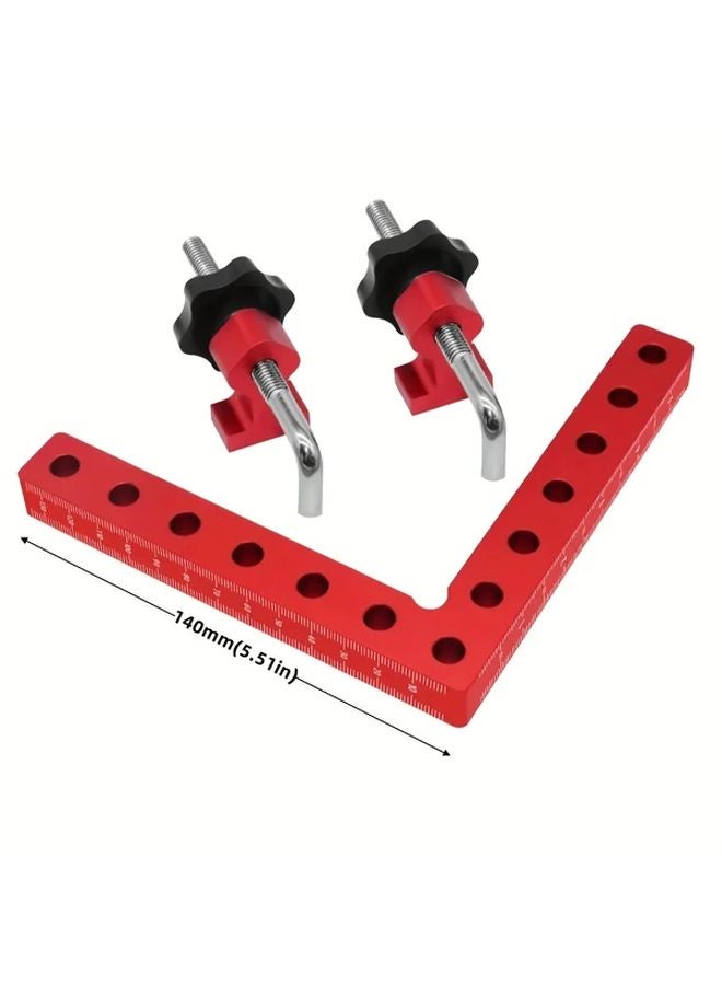 Red 5.5x5.5 Inch L Shaped Angle Bracket Adjustable Furniture Corner Brace No Assembly - Image 4