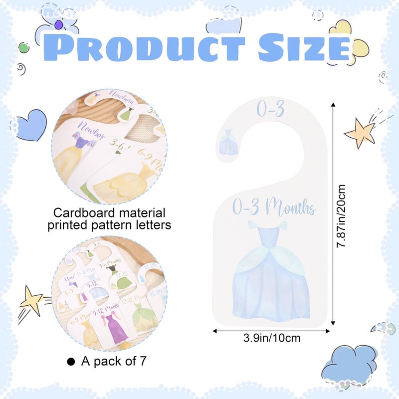 UOAOU Princess Nursery Closet Dividers - Princess Baby Shower Baby Girl Closet Organizer Newborn To 24 Months For Home Nursery - Image 2