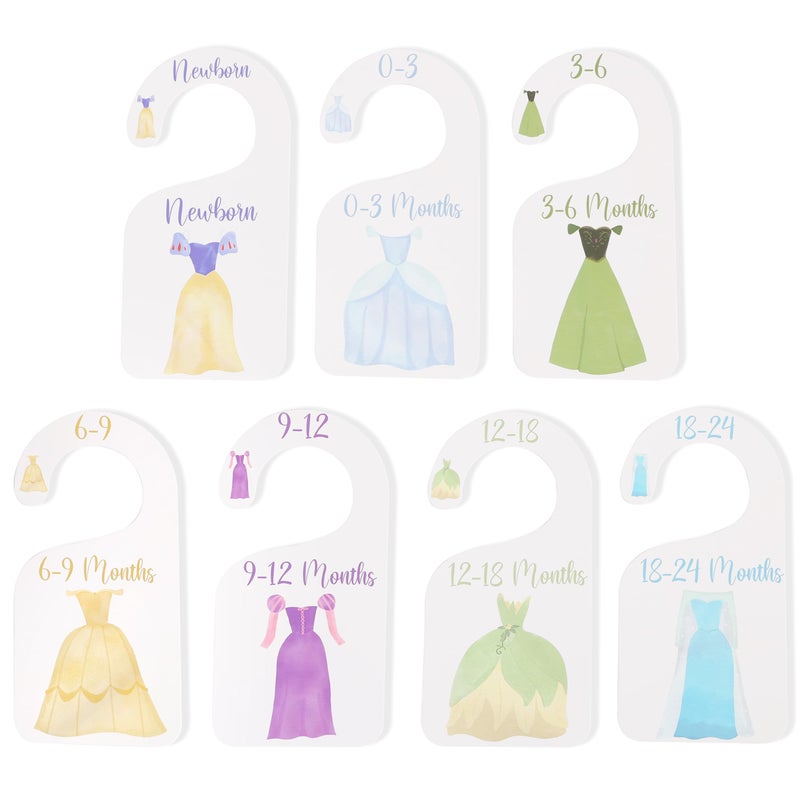 UOAOU Princess Nursery Closet Dividers - Princess Baby Shower Baby Girl Closet Organizer Newborn To 24 Months For Home Nursery - Image 5