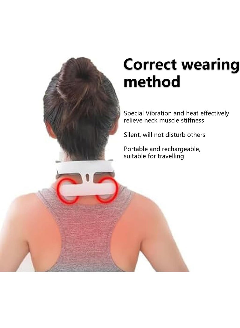 Bukela Neck Massager, Upgraded 4-Head Magic Pro 2.0 Neck Massage,with 6 Vibration Modes & 15 Intensity Levels,Promote Muscle Relaxation (White) - Image 3