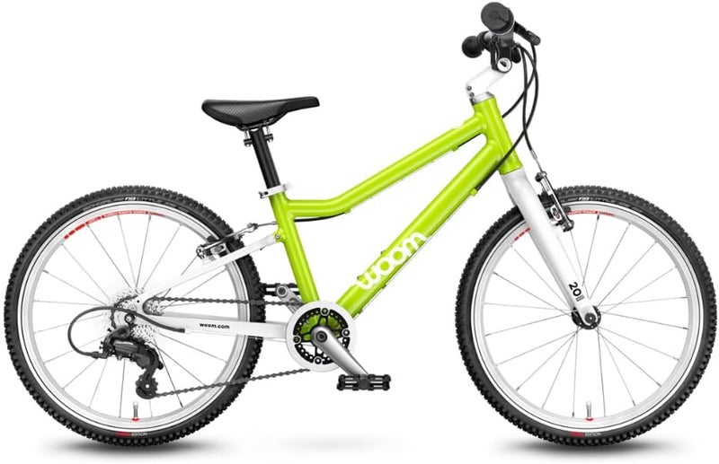 Woom دراجة ووم مايكروشفت 4 للأطفال - تغيير السرعة - دراجة أطفال خفيفة الوزن 20 بوصة - ليمون الوزغ