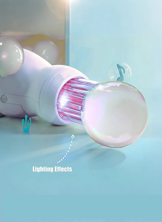 Colored Smoke Bubble Machine, Bubble Machine Elastic Bubble Mist Bubble Machine with elastic smoke effect, lightweight design, interactive bubbles, colored lights (blue) - Image 5