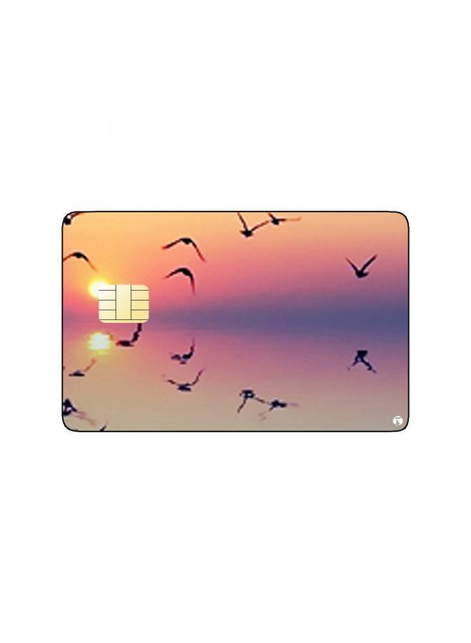 RKN PRINTED BANK CARD STICKER Aesthetic Sea Drawing With Boat - Image 1