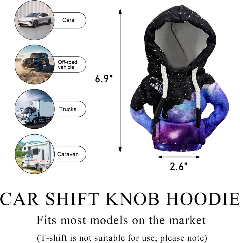Yourkar Car Shift Knob Hoodie Cover - Starry Sky - Image 2