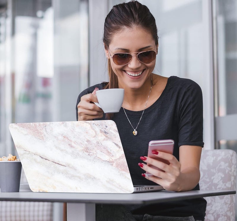 ICOLOR ملصق جلد لابتوب icolor، 14.2" 15" 15.4" 15.6 بوصة، غلاف فني من الفينيل، واقي لابتوب - مقاس واحد، يحتاج إلى قص ليناسب الحجم - Image 4