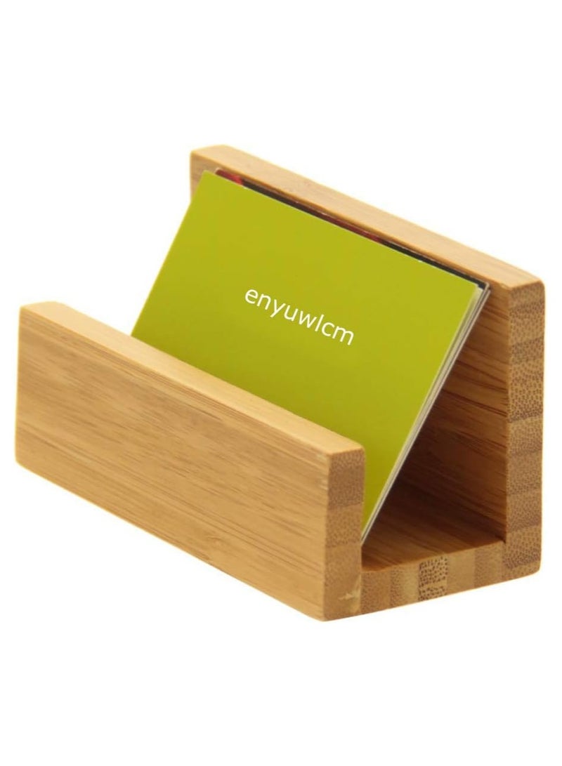 SYOSI حامل بطاقات العمل من الخيزران، حامل عرض بطاقات العمل المكتبي، حامل بطاقات قوي، منظم بطاقات العمل المكتبي، حامل بطاقات العمل من الخيزران، تخزين بطاقات العمل من الخيزران للمكتب - Image 1