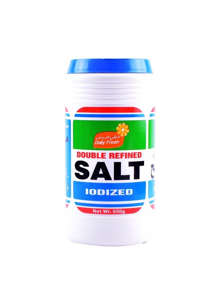 Daily Fresh Iodized Salt, Pack Of 3, 3X650g