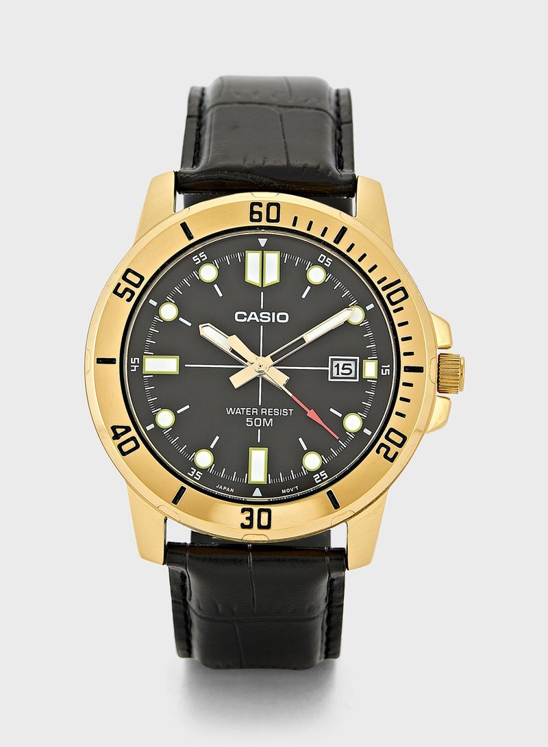 كاسيو ساعة انالوج بنافذة للتاريخ - Image 1