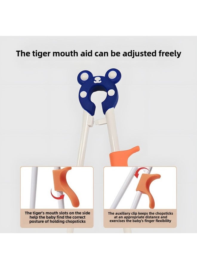 Children's Chopsticks Tiger Mouth Training Chopsticks 2 3 6 Years Old Baby Special Learning Practice Chopsticks Children Practice Tableware-Color:Orange Box  - Image 5