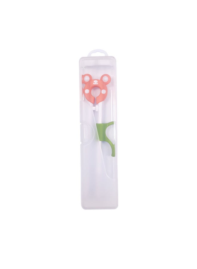 Children's Chopsticks Tiger Mouth Training Chopsticks 2 3 6 Years Old Baby Special Learning Practice Chopsticks Children Practice Tableware-Color:Orange Box  - Image 1
