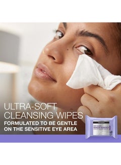 Neutrogena Night Calming Cleansing Makeup Remover Face Wipes, Nighttime Facial Towelettes to Remove Sweat, Dirt & makeup, Leaves Skin Feeling Calm, Alcohol-Free, 100% Plant Based Cloth, 25 ct  - Image 3