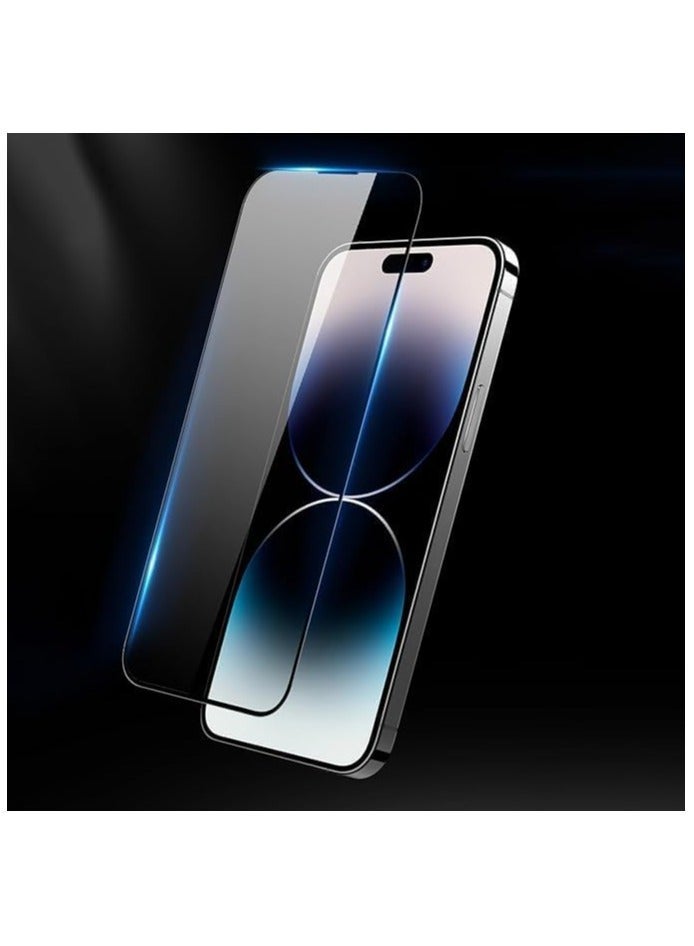 راكسوم واقي شاشة زجاجي لهاتف iPhone 15 Pro Max، واقي شاشة زجاجي مقوى كامل اللصق من الحافة إلى الحافة لهاتف iPhone 15 Pro Max (2023) (IPHONE 15 PRO MAX) - Image 2