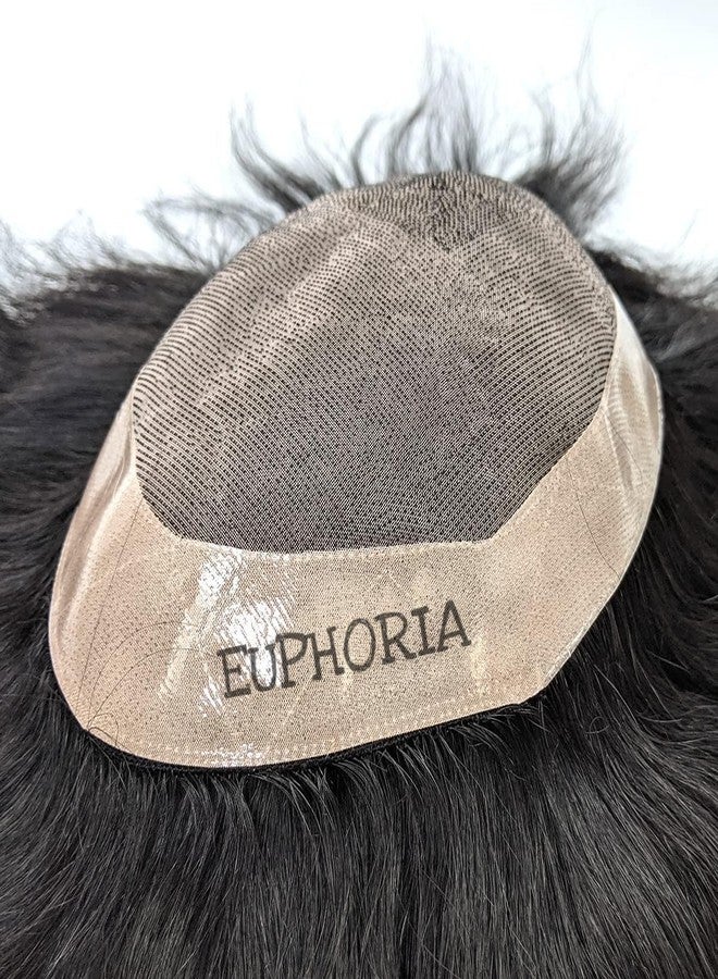 Euphoria® 10x8 ORIGINAL MONO Hair Patch for Men 100% Natural Brown Human Hair Wig Install with Hair Toupee Tape, Clips or Glue - Image 3