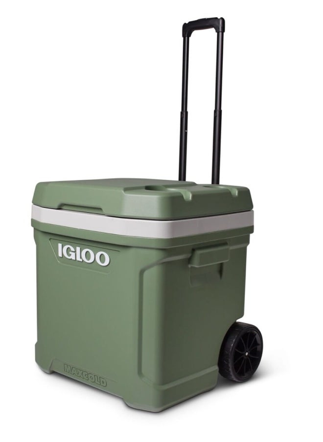 Igloo Ecocool Latitude 60 Qt Roller Cooler - Vintage Green  - Image 3