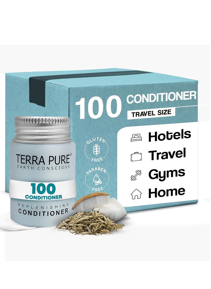 Terra Pure Terra Pure White Tea & Coconut Conditioner, Travel Size Hotel Amenities, 1 oz. (Case of 100)  - Image 1