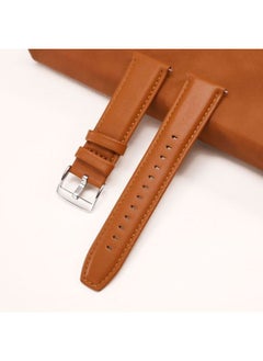 For Huawei Watch4/3/2 Original Leather Strap Gt4 3 2 Female Pro Special Buds Smart Belt-Color:Brown Silver Buckle-20mm