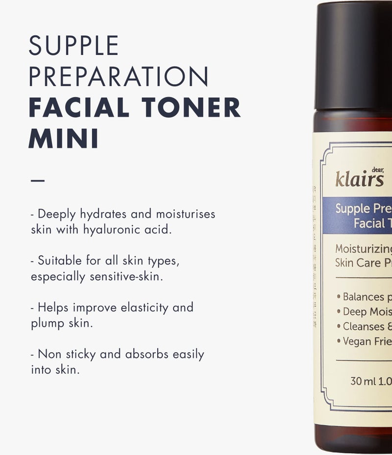 DearKlairs Supple Preparation Facial Toner, pH Balance, Moisturizer, Korean Skincare, Non-Sticky, for Sensitive Skin Face, K-Beauty, 1.01 Fl Oz - Image 2