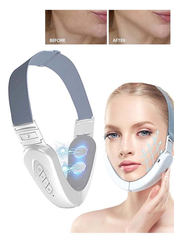 V شكل تدليك الوجه, آلة خفض الذقن المزدوجة الكهربائية مع 6 أوضاع و 12 مستويات كثافة, جهاز رفع الوجه التثبيت, جهاز رفع الوجه على شكل V, جهاز رفع الوجه على شكل V - Image 1