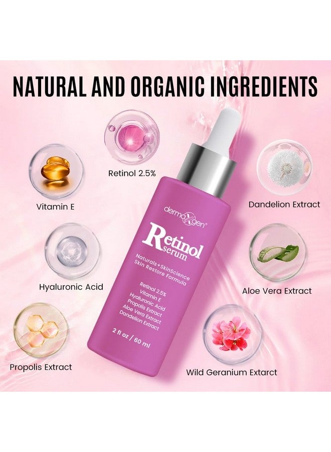 DERMAXGEN Retinol Cream - 3% (Percent) Retinol Cream for Face with Hyaluronic Acid Anti-Aging Face Cream for Fine Lines & Wrinkles - Hydrating Face Moisturizer (2 FL OZ, RETINOL SERUM) - Image 3
