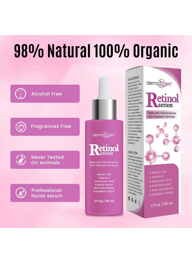 DERMAXGEN Retinol Cream - 3% (Percent) Retinol Cream for Face with Hyaluronic Acid Anti-Aging Face Cream for Fine Lines & Wrinkles - Hydrating Face Moisturizer (2 FL OZ, RETINOL SERUM) - Image 5
