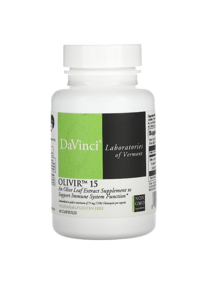 DaVinci Laboratories DaVinci Laboratories, Olivir 15, 45 Capsules  - Image 1