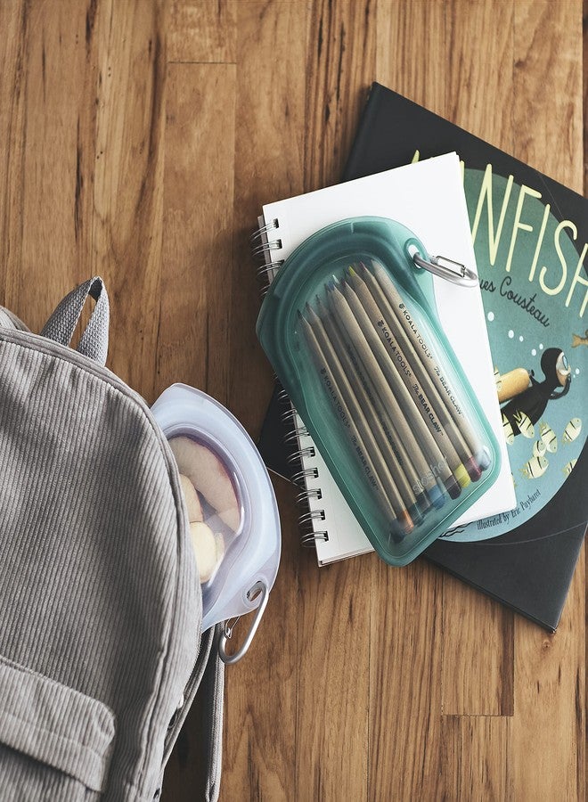 ستاشر حقيبة تخزين طعام قابلة لإعادة الاستخدام من السيليكون الممتاز من ستاشر، بتصميم شلال، آمنة للاستخدام في الميكروويف وغسالة الصحون والفرن والفريزر، خالية من مادة BPA، مانعة للتسرب، صديقة للبيئة، سعة 18 أونصة - Image 3