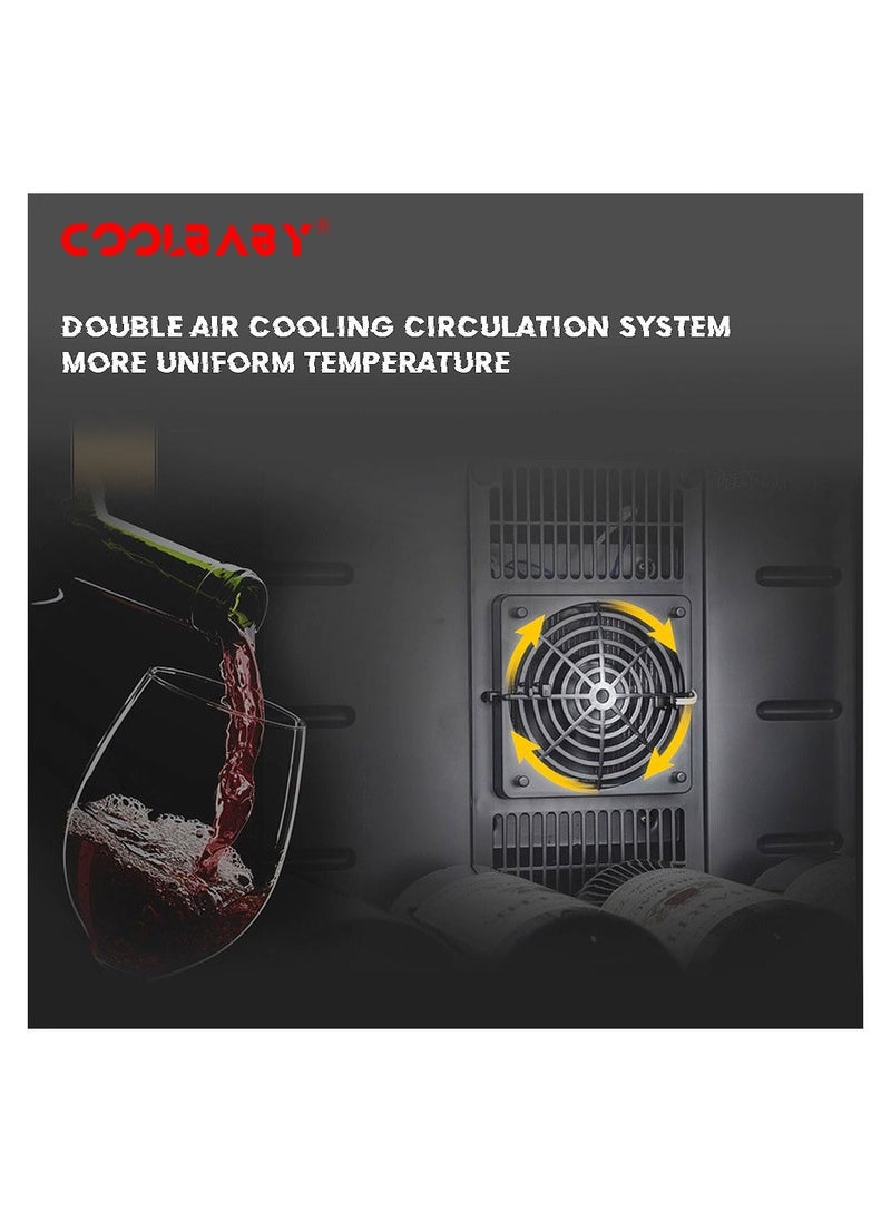 COOLBABY 8-Bottle Electronic Constant Temperature Cabinet Mini Air-Cooled Cabinet Home Moisturizing Cabinet