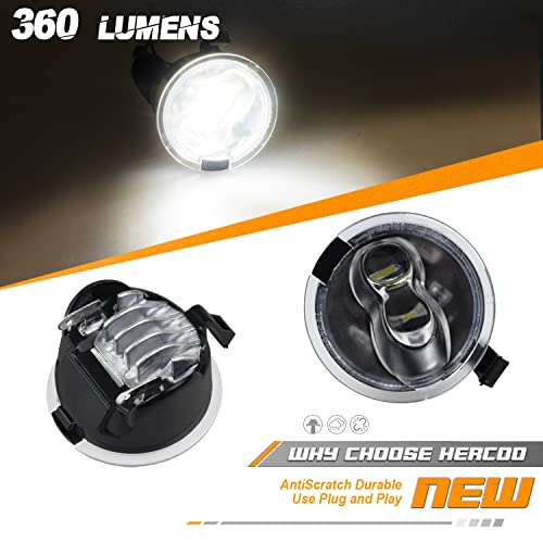 HERCOO LED Side Mirror Puddle Light Lamp Assambly Compatible with Ford F150 Ranger Edge Fusion Explorer Expedition Flex Taurus X 6000K White Pack of 2 - Image 3