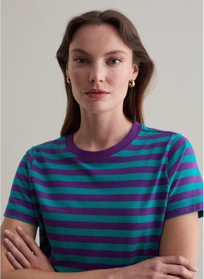 Ovs Striped T-shirt in Supima cotton - Image 4