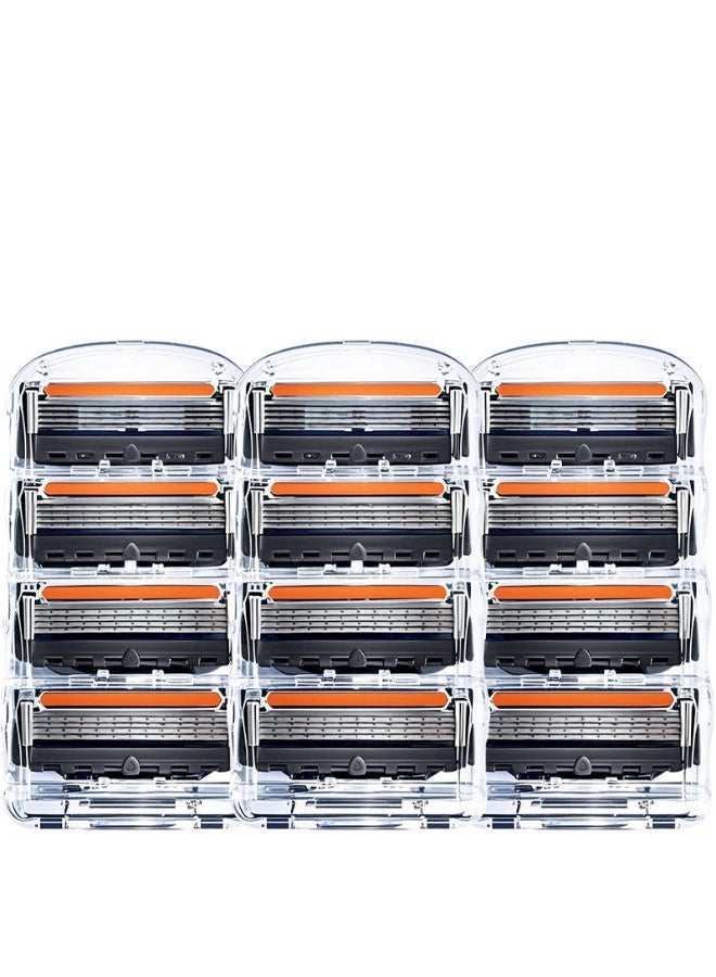 Gillette 12-Piece Men's Razor Blade Replacement Set with Free Handle - Ultra Sharp Stainless Steel Blades for Smooth Shaving, Includes Replaceable Heads, Double Edge Razor Blades, Travel Carry Shaver - Image 2