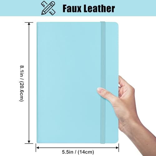 XRUNMIX Lined Journals for Writing A5 Notebooks 57 x 8 160 Pages 100 GSM Paper Ribbon Bookmark Elastic Band Inner Pocket Ideal for Work Journaling NoteTaking Gifting Pastel Color 6 Packs - Image 3