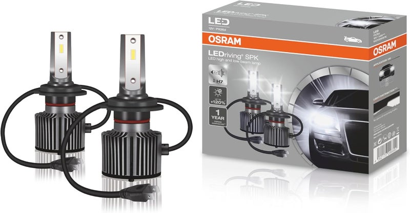 أوسرام OSRAM LEDriving SPK، ≜ HB3/HB4، مصابيح LED للطرق الوعرة للشعاع العالي/المنخفض، سطوع أكثر بنسبة 120%، 6000K، 9005DWSPK، صندوق قابل للطي (مصباحان) - Image 1
