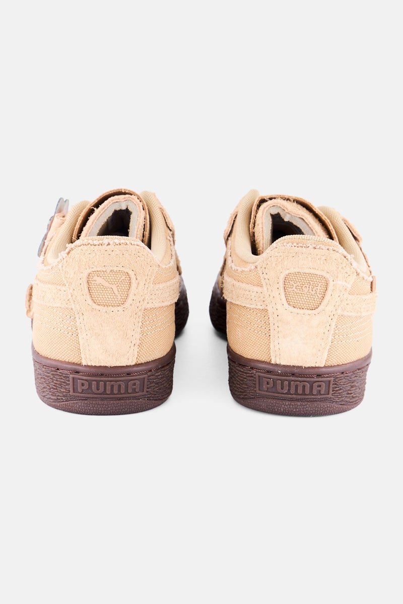 PUMA أحذية بومة x X-Girl النسائية من الجلد المدبوغ، مزودة بأربطة، لون بني - Image 2