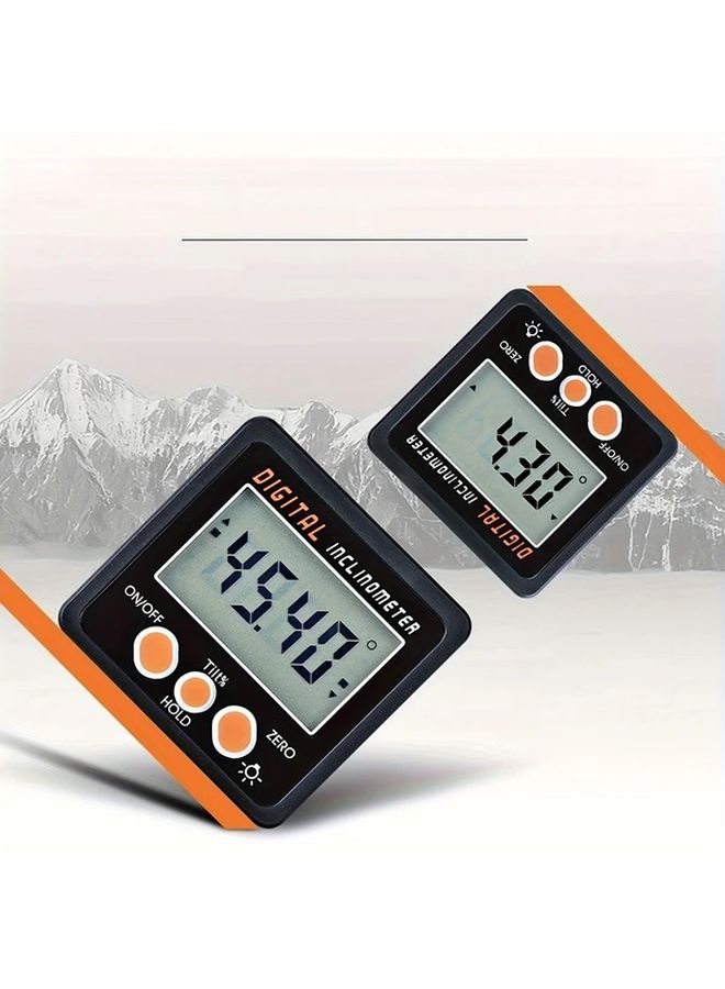 White Digital Protractor Inclinometer 0 360 Degree Aluminum Alloy Magnetic Base - Image 2