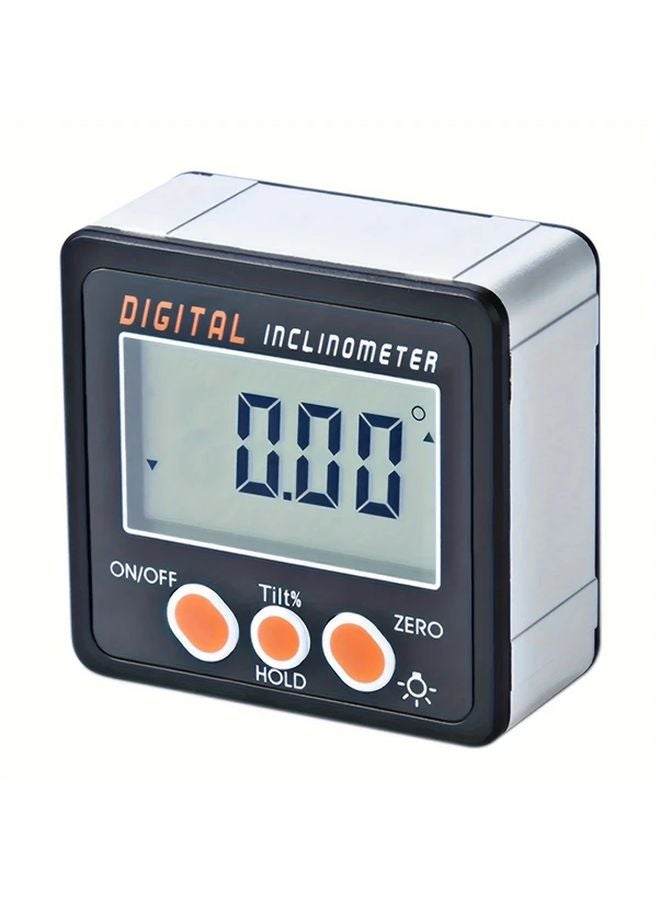 White Digital Protractor Inclinometer 0 360 Degree Aluminum Alloy Magnetic Base - Image 3