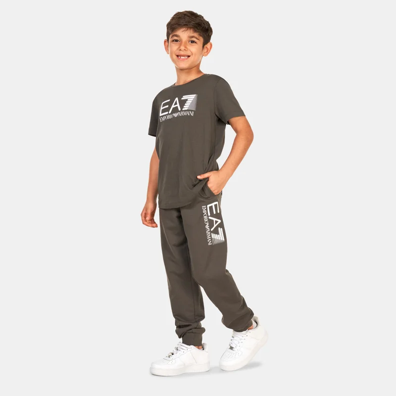 EA7 Emporio Armani Kids' Train Logo Series Sweatpants