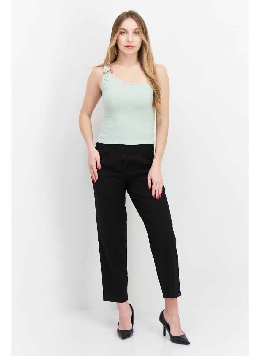 BB Dakota - Women One Sleeves Plain Top, Mint Green - Image 1