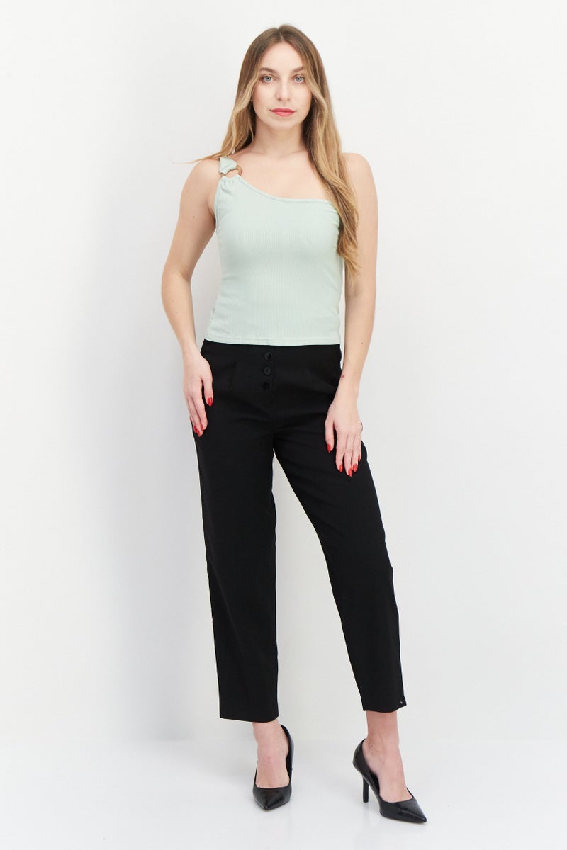 BB Dakota Women One Sleeves Plain Top, Mint Green - Image 2