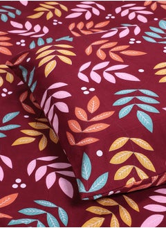 Status Contract Cotton Rich Double Bedsheet with 2 Pillow Covers for Bed Room, Home, Hotel-120 GSM, Red, 210 X 215 Cm  - Image 5