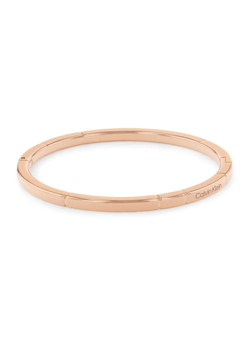 كالفن كلاين Calvin Klein Women's Rose Gold Hinge Bangle - 35000456