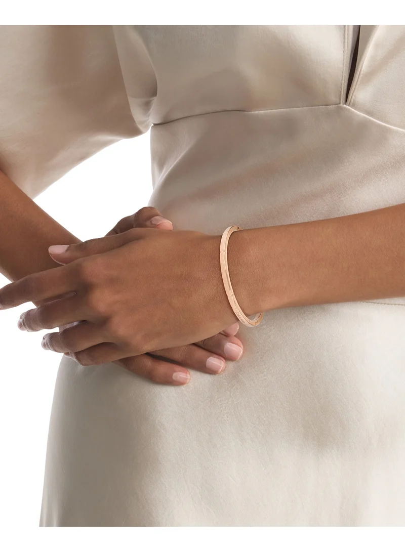 كالفن كلاين Calvin Klein Women's Rose Gold Hinge Bangle - 35000456
