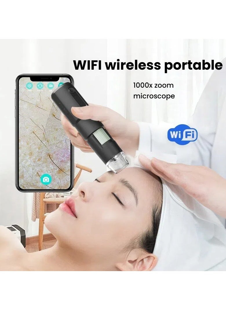 General Skin beauty detector 1000 times HD wifi wireless digital magnifier mobile phone electron microscope home detection skin  - Image 1