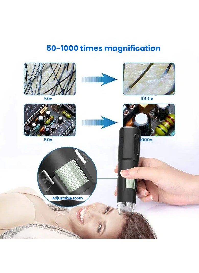 General Skin beauty detector 1000 times HD wifi wireless digital magnifier mobile phone electron microscope home detection skin  - Image 2