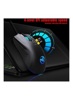 NIBEMINENT ماوس ألعاب سلكي RGB ولوحة مفاتيح بيد واحدة مع مجموعة محول محمولة  - Image 5