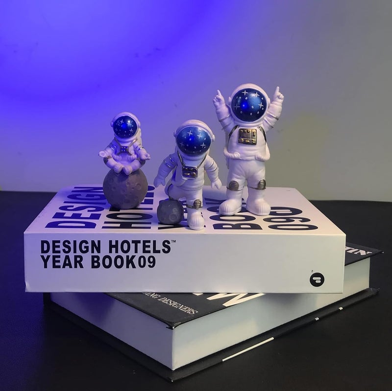 LYAROMIS Elegant Statues Decor Set, 3PCS Unique Polyresin Astronaut Figurines, Perfect Ornaments for Room, Car Dashboard, Office, Home Decor, Ideal Gift for Space Lovers (XKLLH) - Image 5