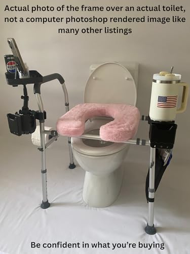 MAXILLA GORILLA Raised Toilet Seat with Handles Toilet Seat Riser for Seniors with Adjustable Height Width 500lb Handicap Elevated Toilet Seat for Elderly Pregnant Fit Any Toilet - Image 5