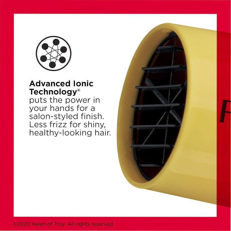 Revlon Compact Hair Dryer | 1875W Lightweight Design, Perfect for Travel, (Yellow) - Image 2