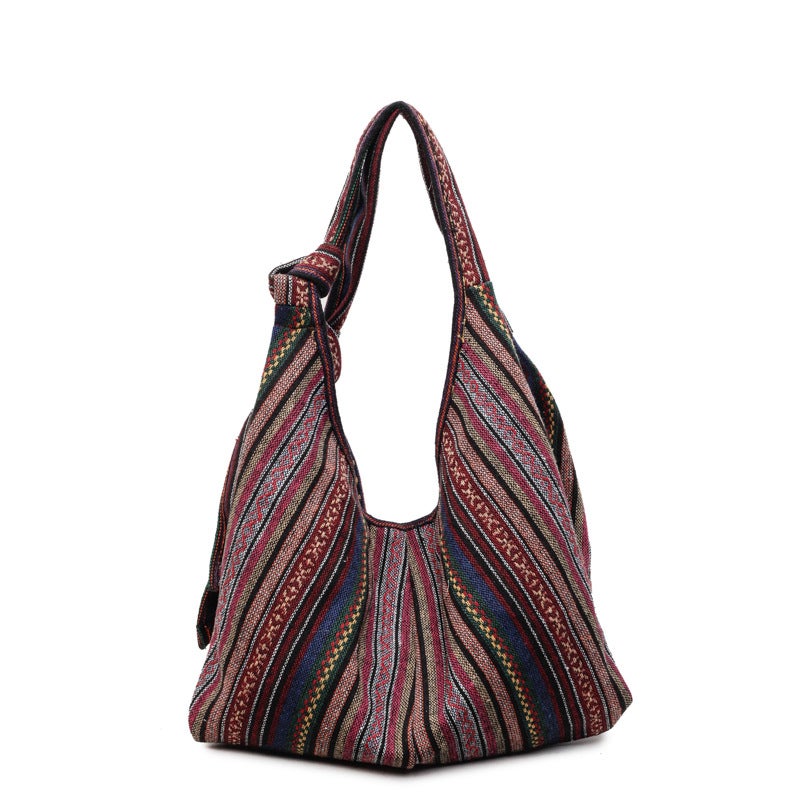 Bohemian Canvas Crossbody Tote Bag - Image 5