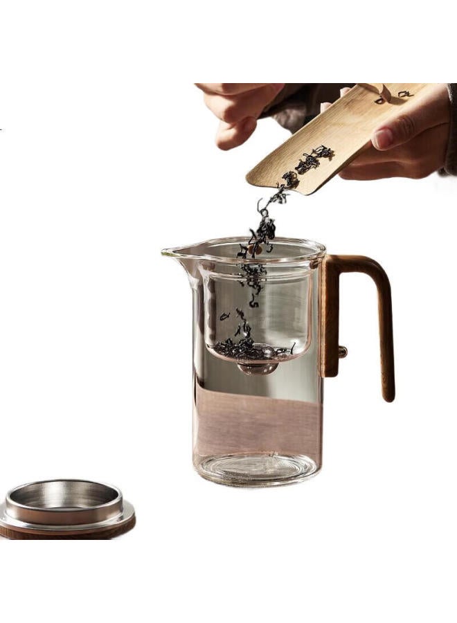 Yihutea Elegant Tea Infuser Bottle Press Type Tea Water Separation Quick Cup Thickened Heat-Resistant Glass Large Capacity Lazy Tea Set - Image 3