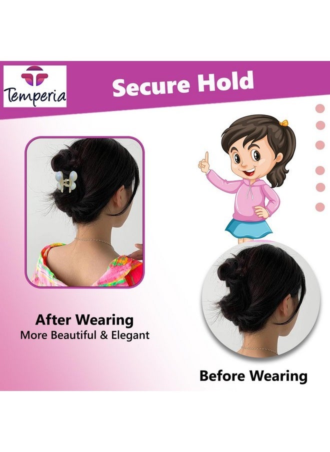 Temperia - (2 Pcs) Pearl Hair Clips For Women & Girls - Korean Clutcher Clutches Claw Clip Accessories - Sparkling Pearl Design, Stylish, Fashional (Dn08) - Image 1